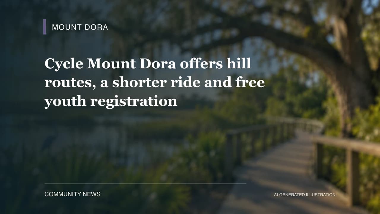 Cycle Mount Dora offers hill routes, a shorter ride and free youth registration