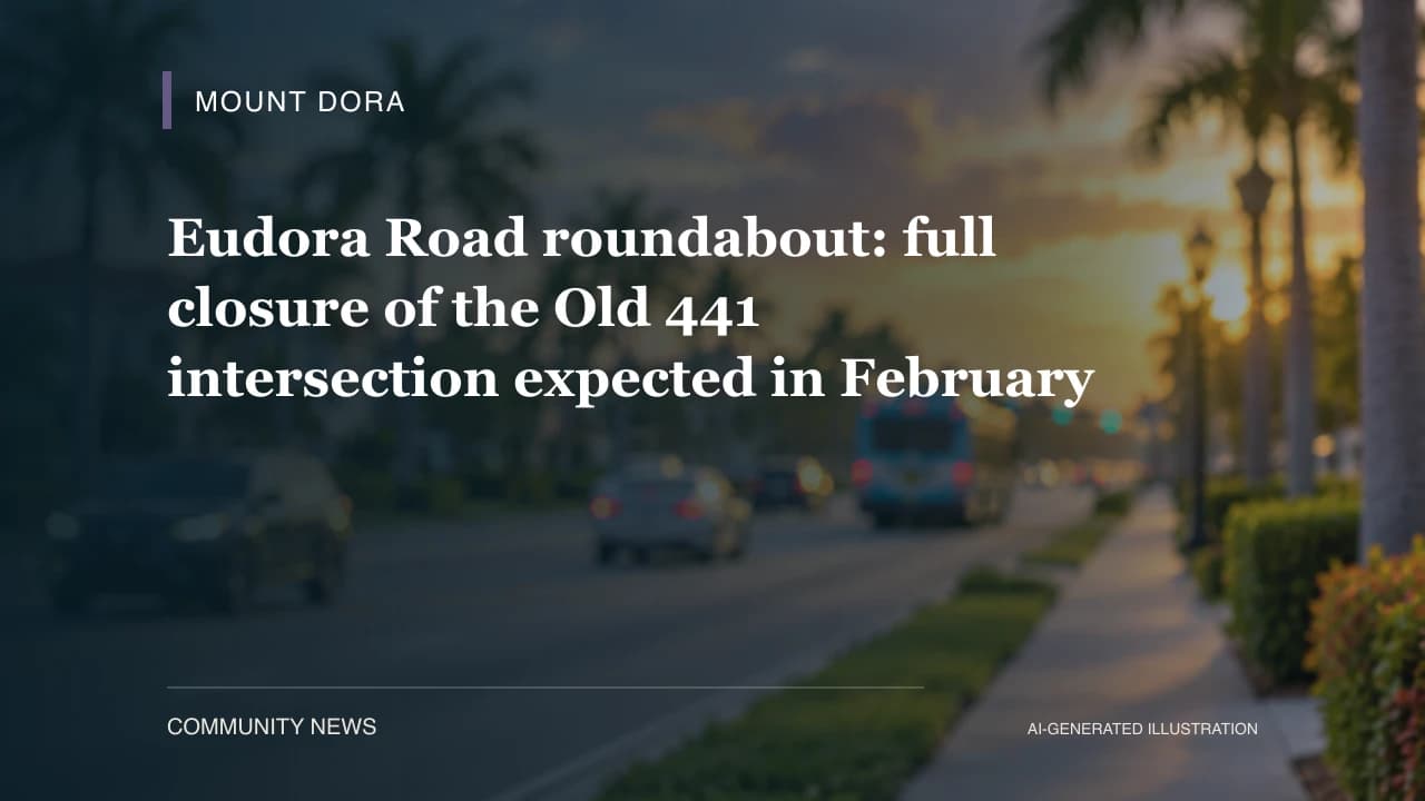Eudora Road roundabout: full closure of the Old 441 intersection expected in February