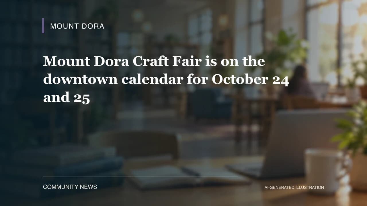 Mount Dora Craft Fair is on the downtown calendar for October 24 and 25