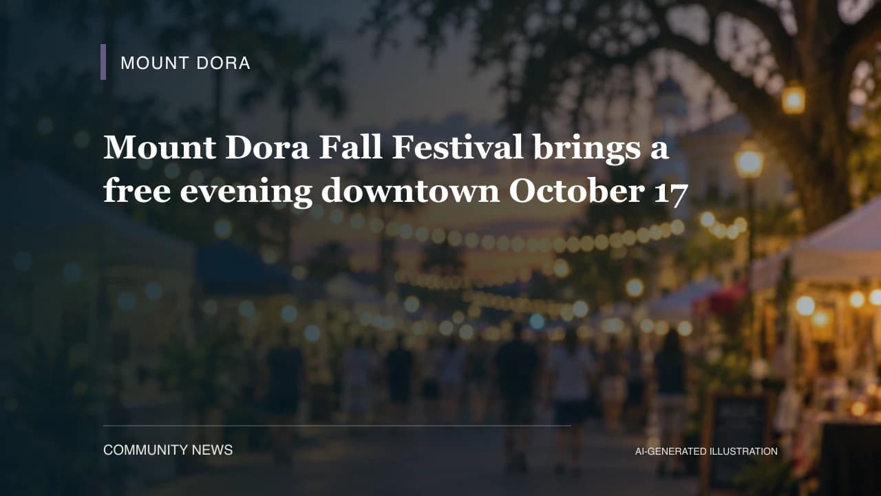 Mount Dora Fall Festival brings a free evening downtown October 17